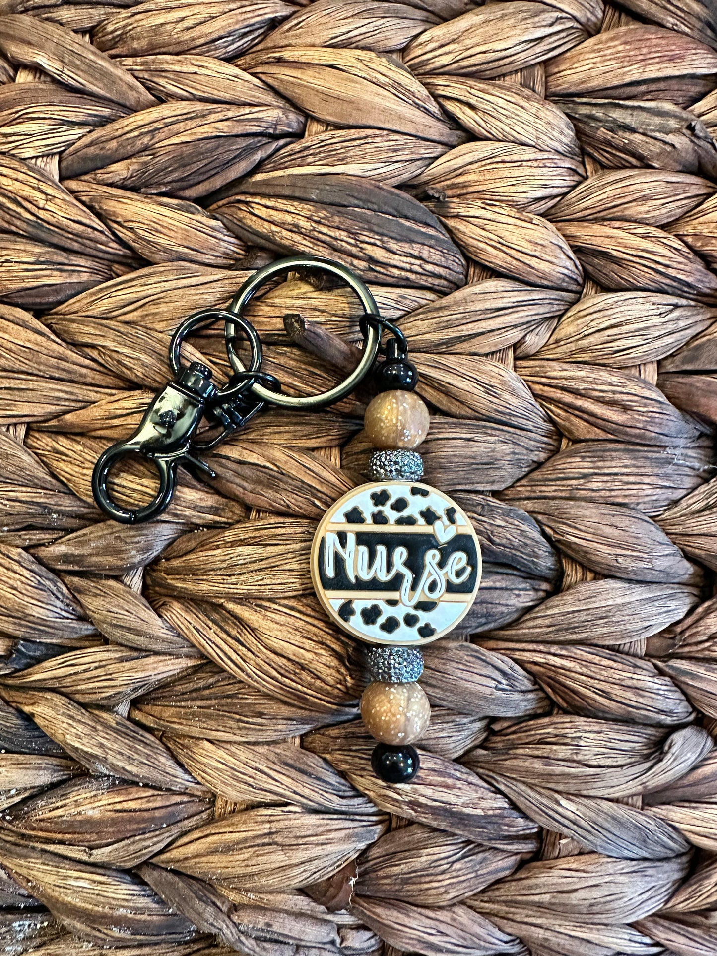 Cheetah Nurse Keychain - Dark Design